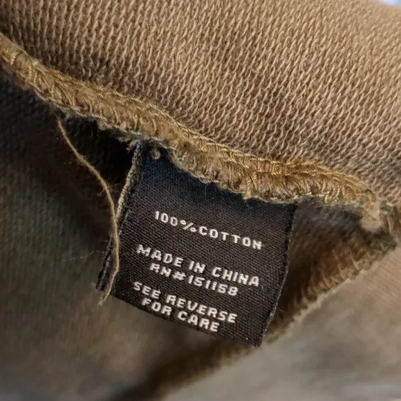 525 French Terry Olive Drab Green Denim Jacket XL - Picture 7 of 12